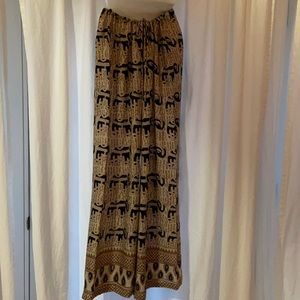 Silk wide leg elephant pants